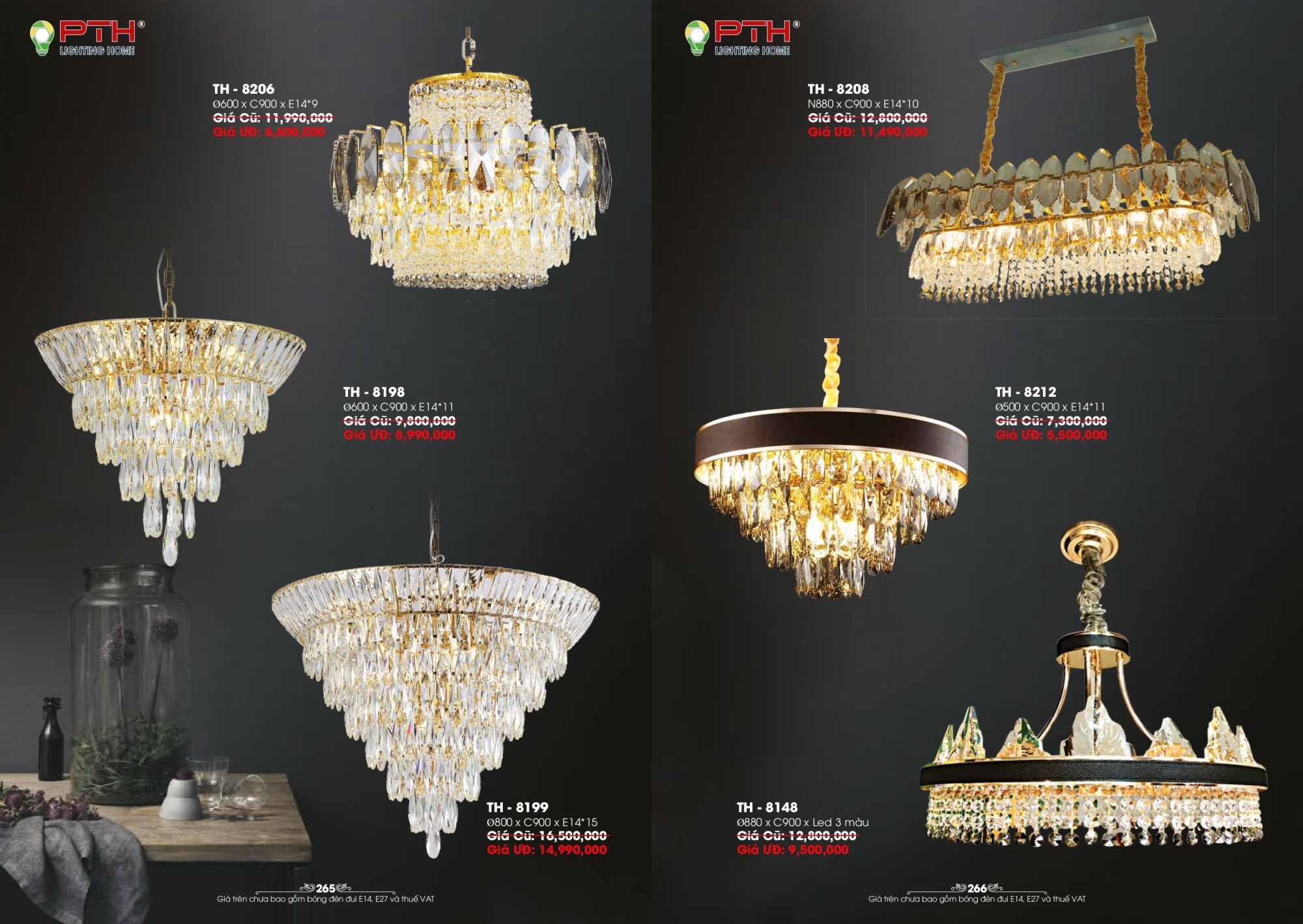 Bảng giá đèn trang trí PTH Lighting Home 2026